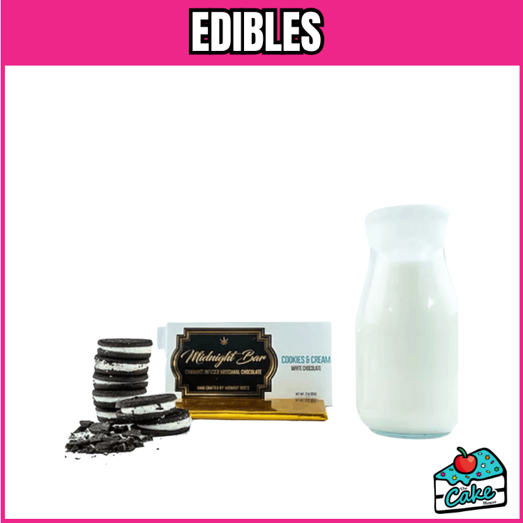 MIDNIGHT ROOTS 200MG MIDNIGHT SINGLE CHOCOLATE BAR - COOKIES & CREAM