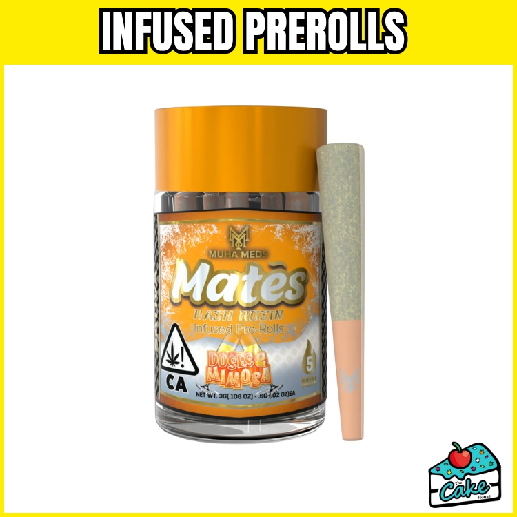 MUHA MEDS 3G MATES ROSIN INFUSED PREROLL 5 PK - DOSES & MIMOASA