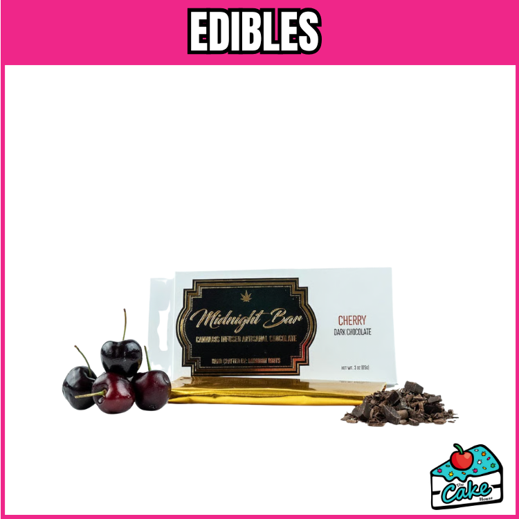 MIDNIGHT ROOTS 200MG MIDNIGHT SINGLE CHOCOLATE BAR - CHERRY DARK CHOCOLATE