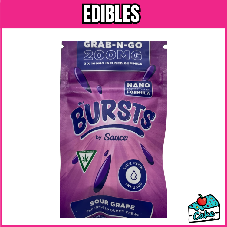 SAUCE 200MG BURSTS LIVE RESIN GUMMIES 2 PACK- SOUR GRAPE