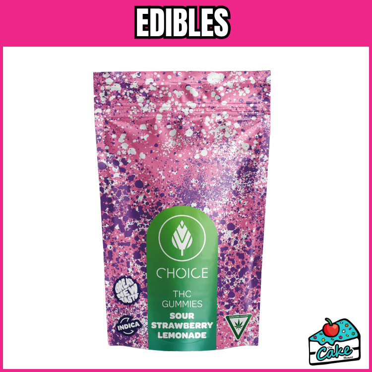 CHOICE 200MG GUMMIES - SUPER SOUR STRAWBERRY LEMONADE