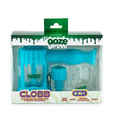 Ooze - Clobb - Silicone Water Pipe and Dab Straw - Aqua Teal