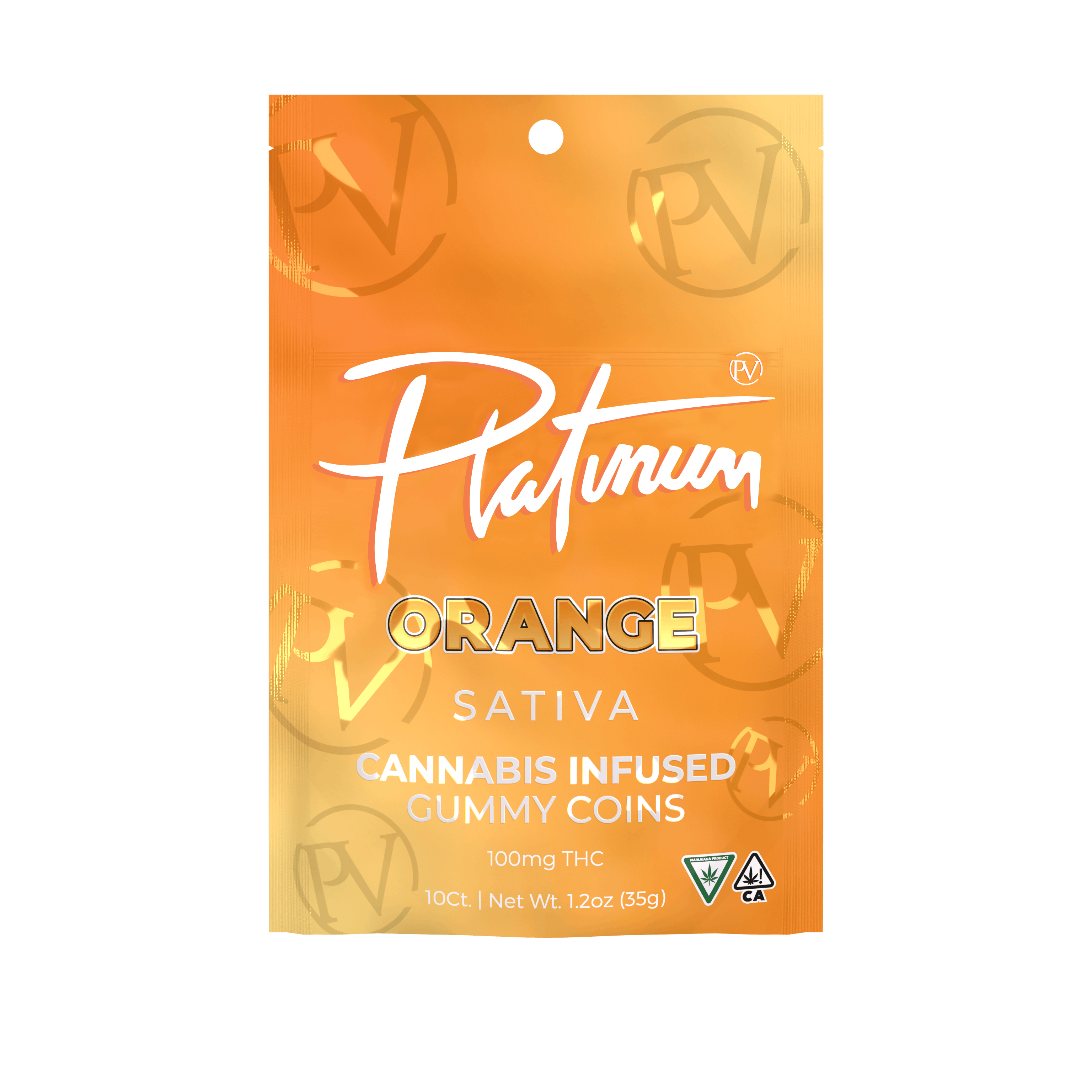 Platinum V - Orange - Gummy - [S] - 100 mg - 10 Pack