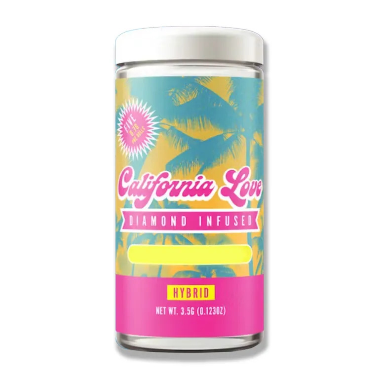 California Love - Yeti OG - 5pk Diamond Infused Prerolls - [H]