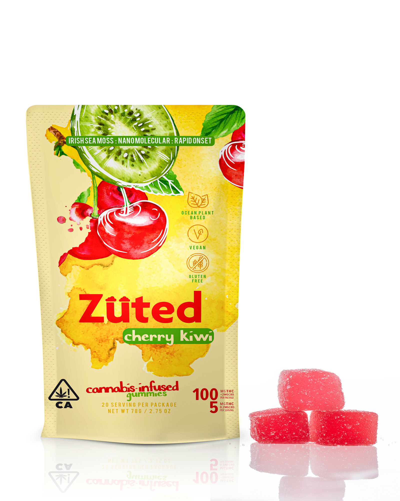 Zuted - Cherry Kiwi - 100mg Gummies - [I]
