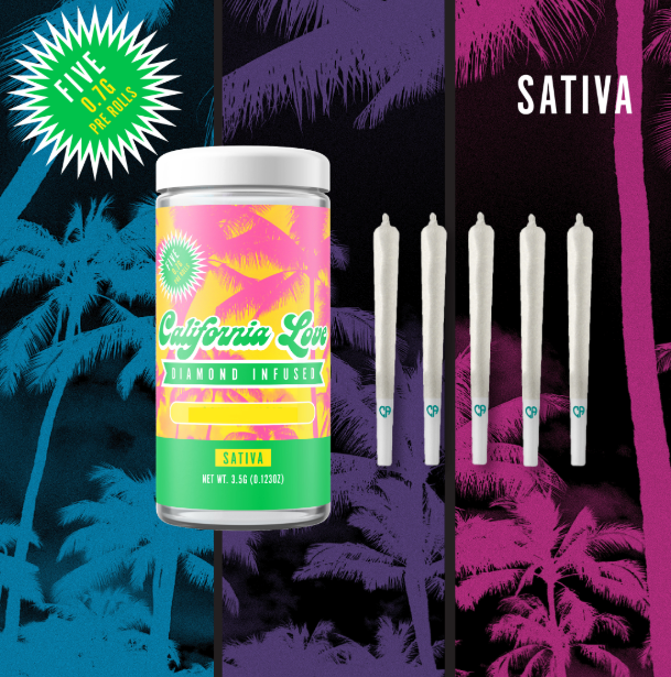 California Love - Pipe Dream - 5pk Diamond Infused Prerolls - [S]