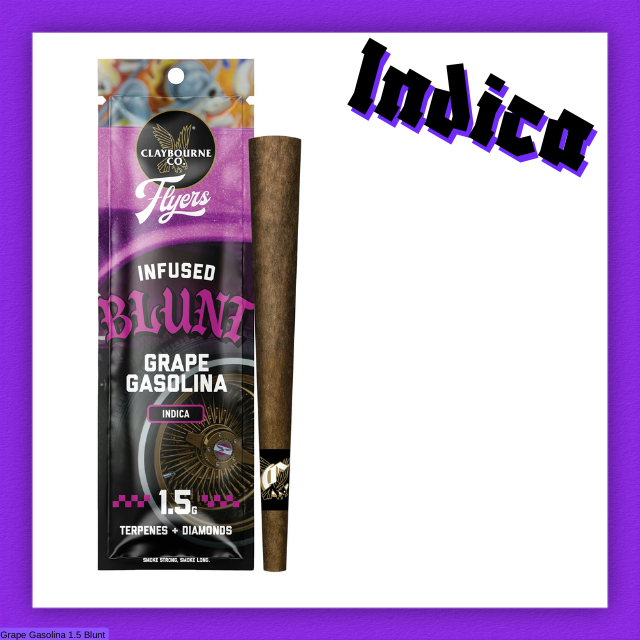 Claybourne - Grape Gasolina - 1.5g Infused Blunt - [H]