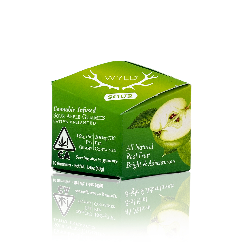 WYLD - SOUR APPLE - 100MG EDIBLES - [S]