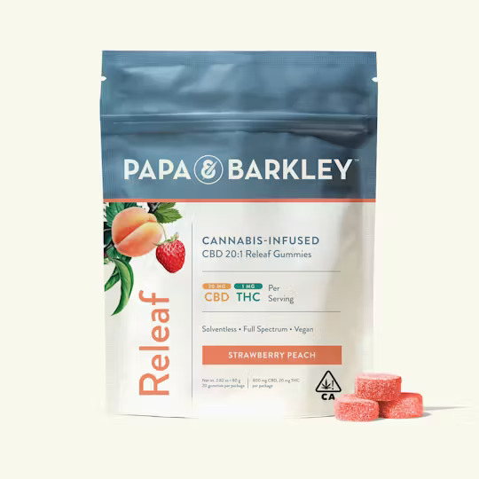 Papa & Barkley - Strawberry Peach - Gummies - [H] - 100 mg - 10 Pack