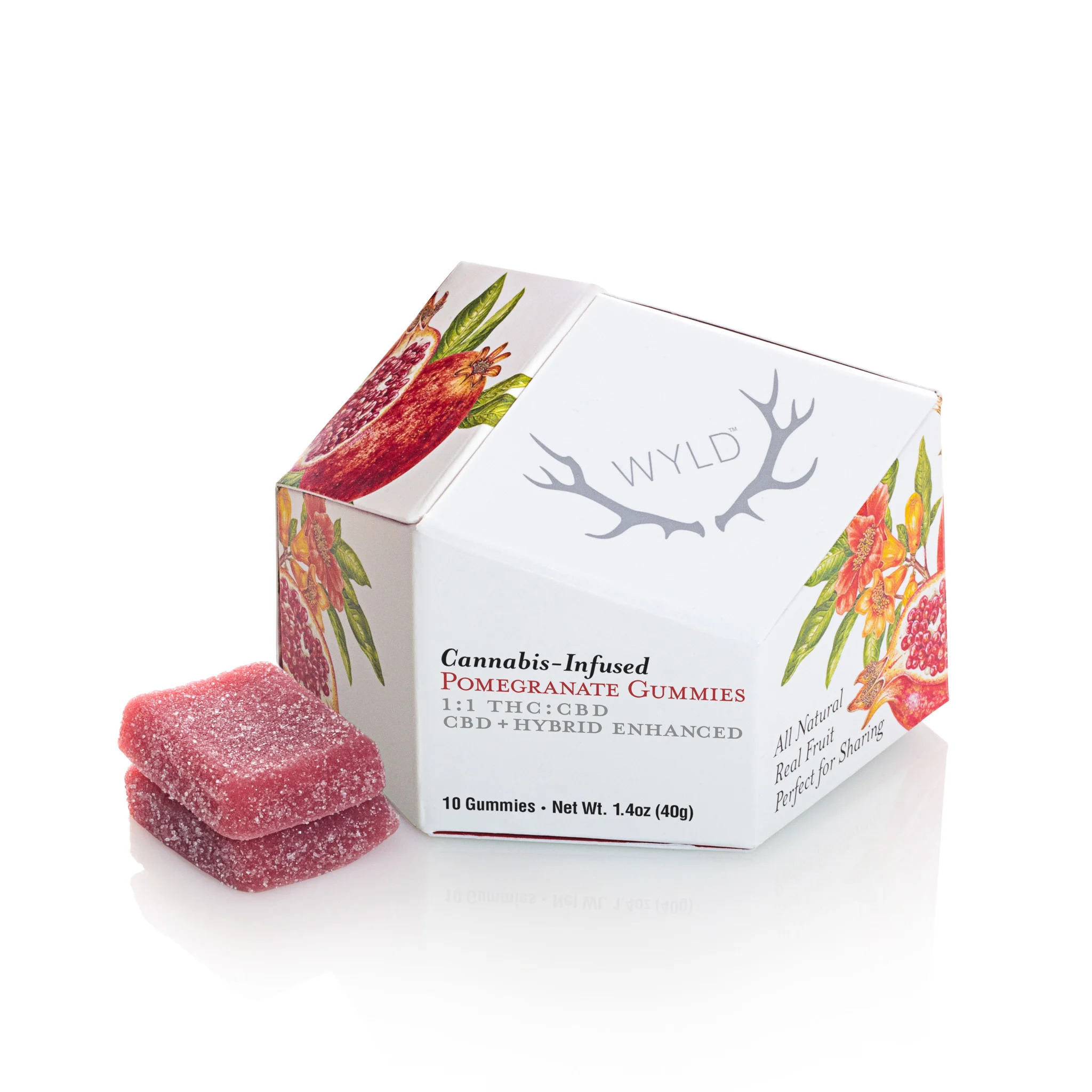 WYLD - POMEGRANATE- 1:1 THC/CBD EDIBLES - [H]