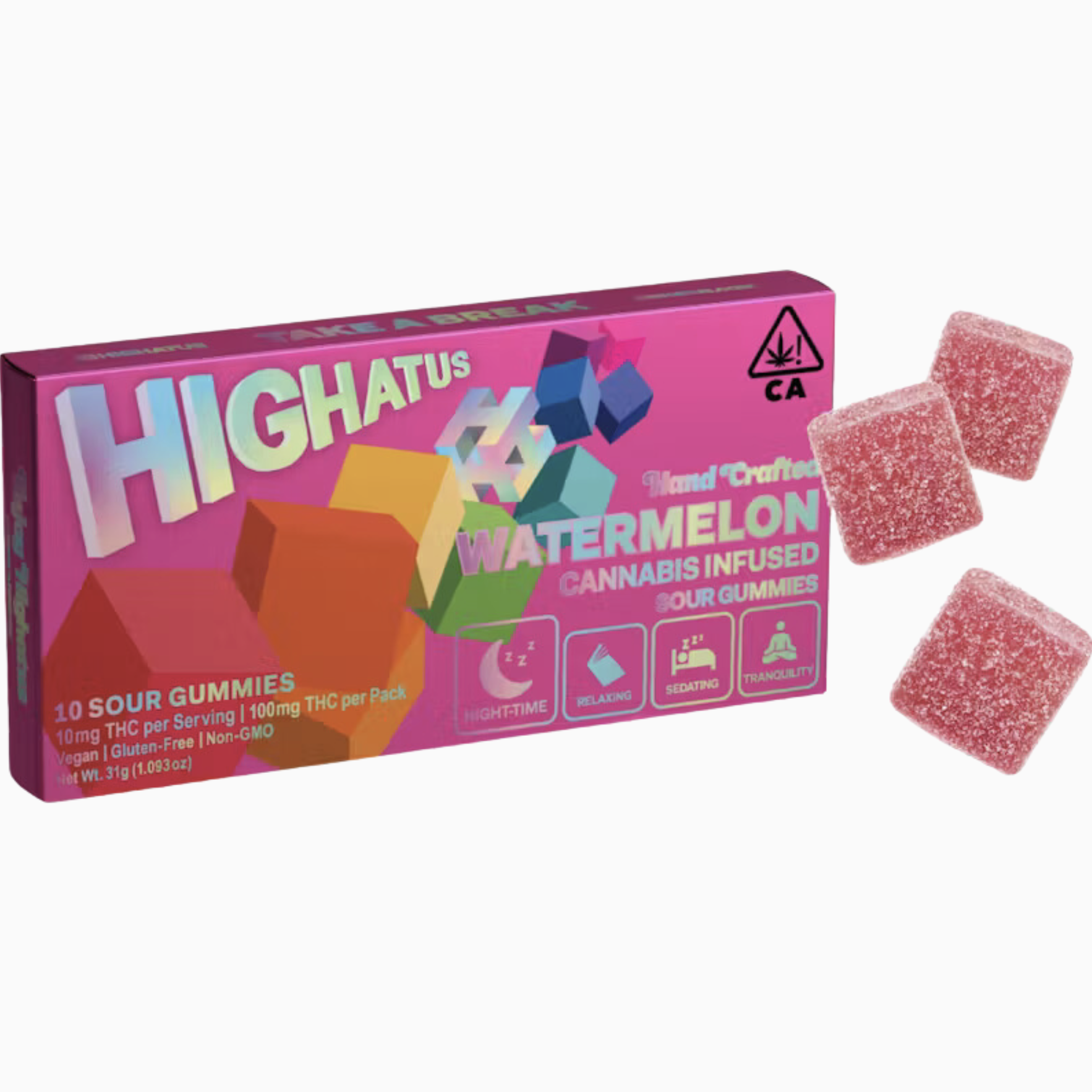 HIGHATUS - WATERMELON - SOUR GUMMIES 10PK 10MG