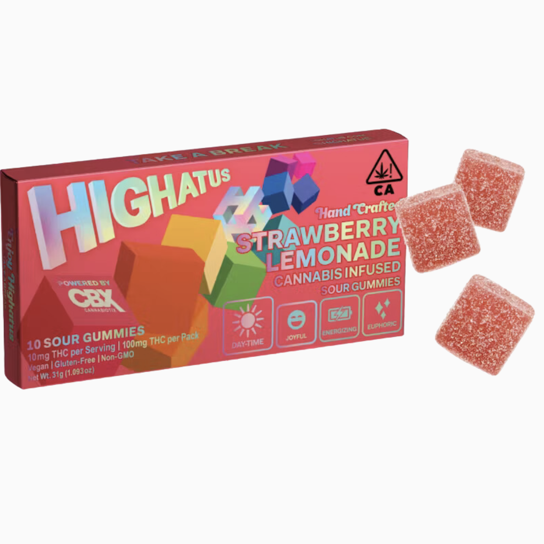 HIGHATUS - STRAWBERRY LEMONADE - SOUR GUMMIES 10PK 10MG