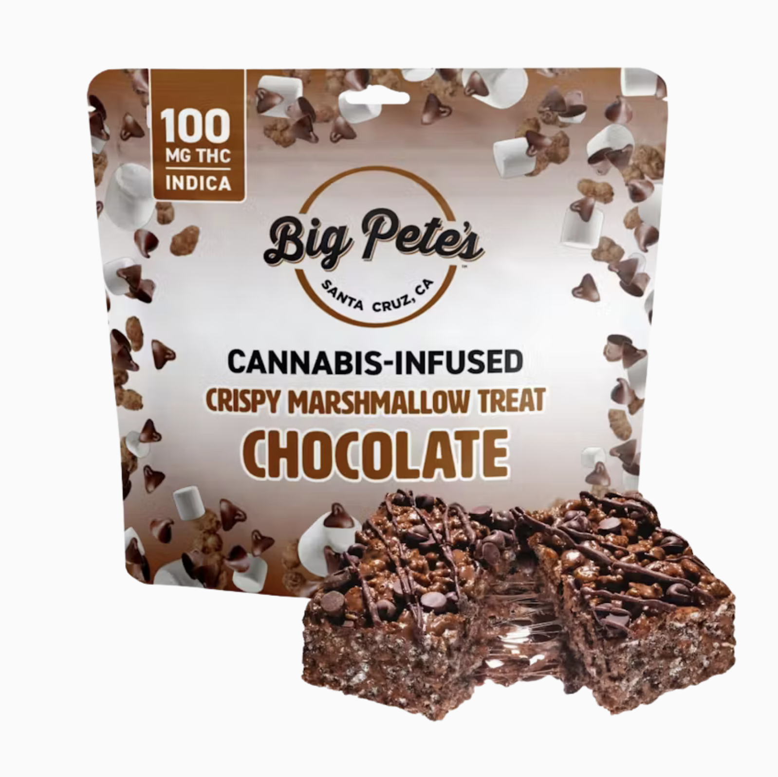 BIG PETES - CHOCOLATE CRISPY MARSHMALLOW TREAT - INDICA 100MG