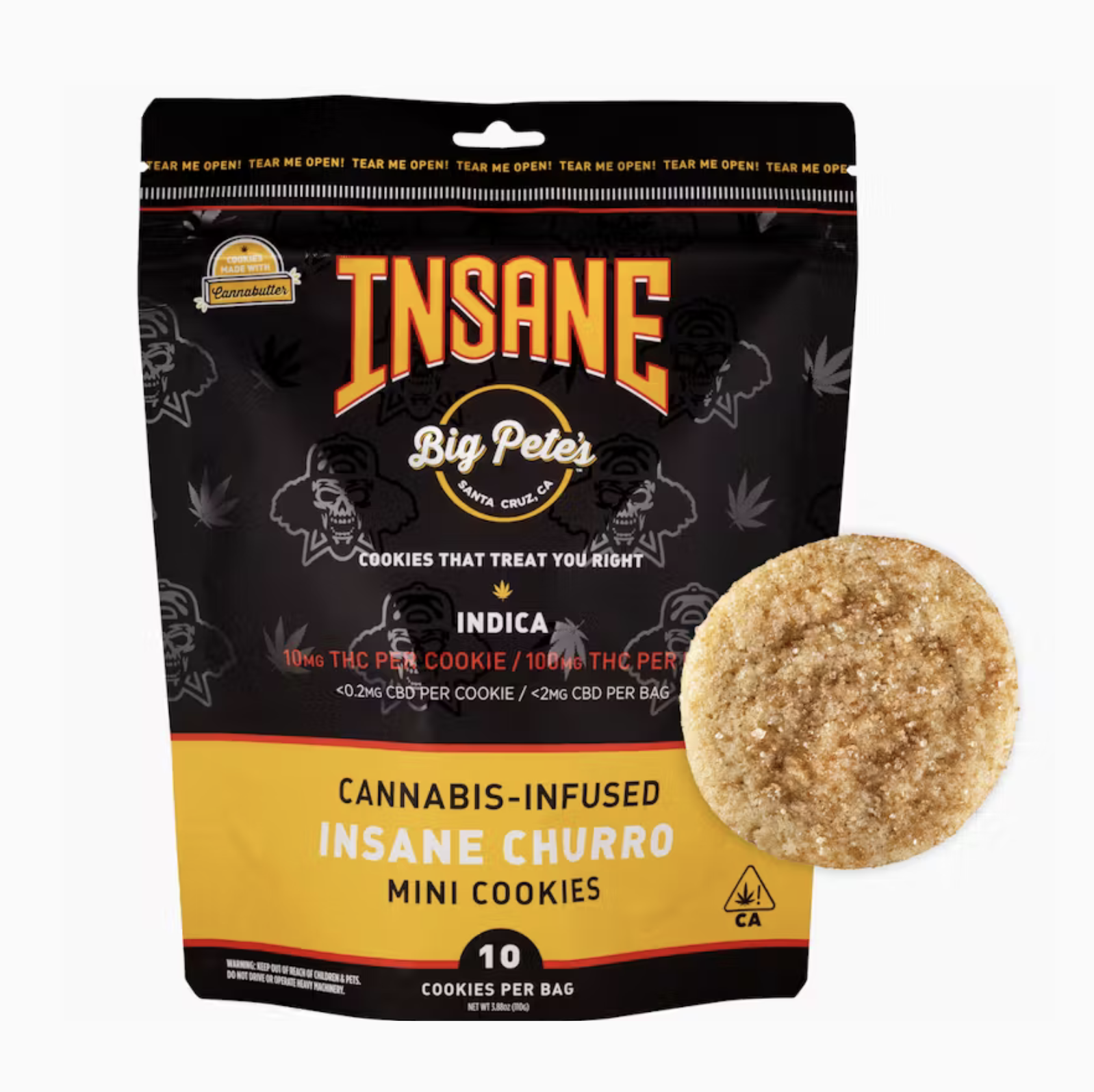 BIG PETES - INSANE CHURRO - 10PK INDICA 100MG