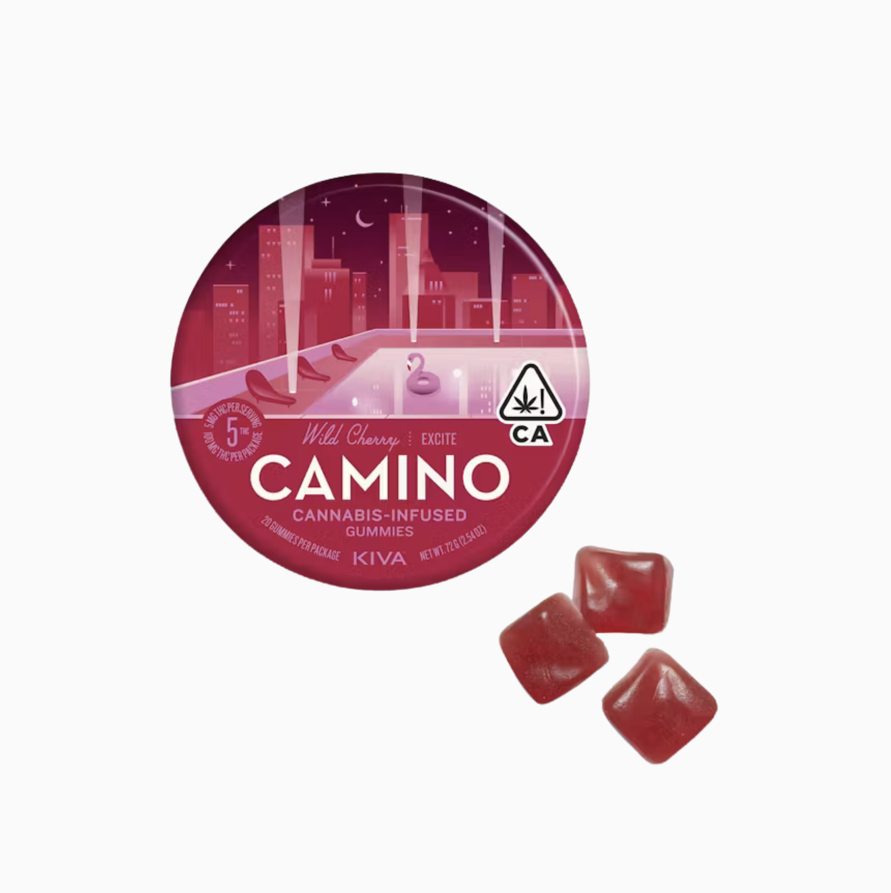 CAMINO - WILD CHERRY - GUMMIES CBC:CBG:THC 20PK 100MG