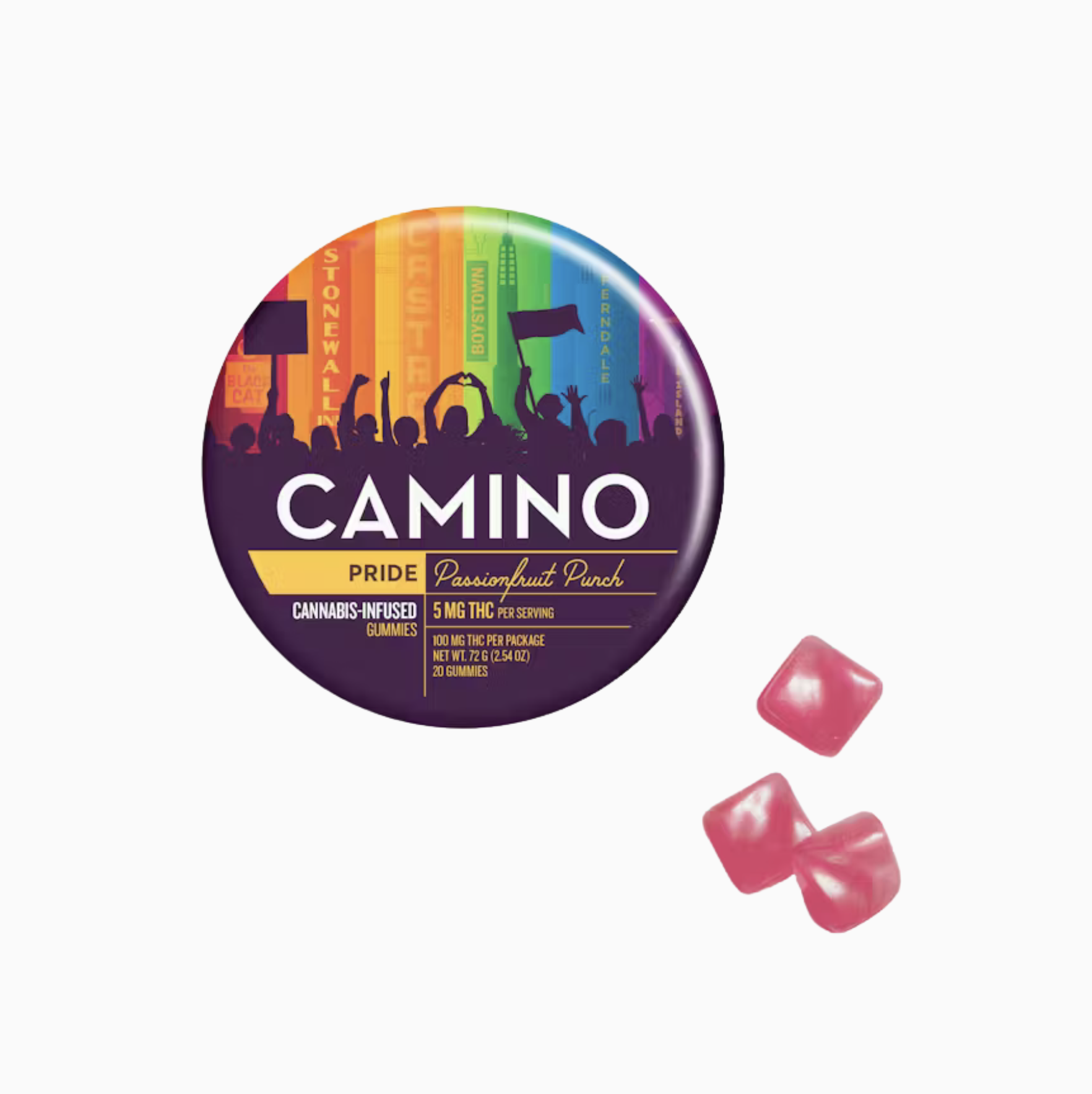 CAMINO - PRIDE PASSIONFRUIT PUNCH - GUMMIES 20PK 100MG