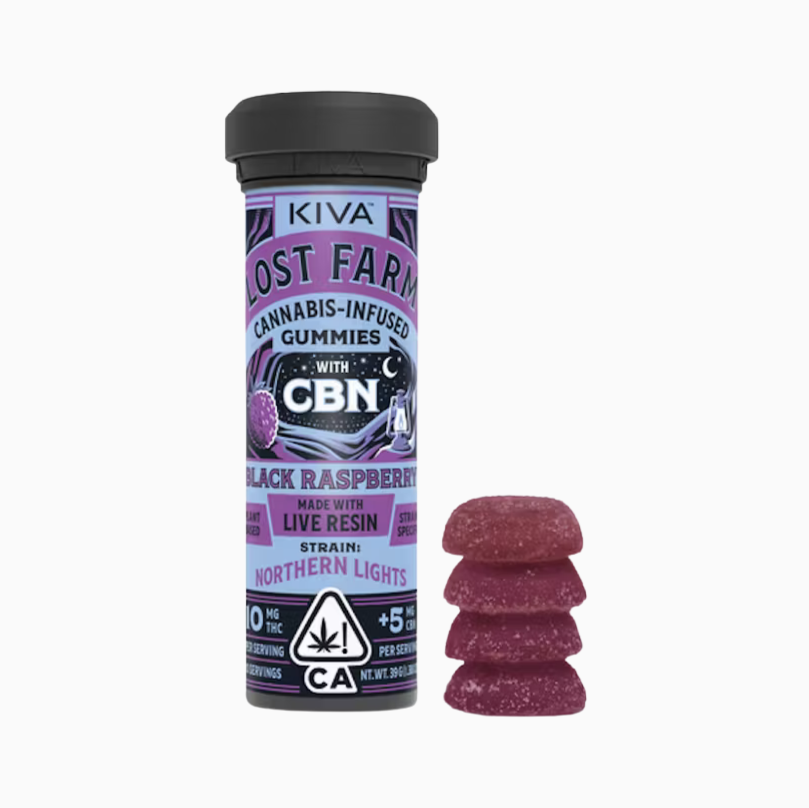 LOST FARM - BLACK RASPBERRY X NORTHERN LIGHTS - GUMMIES CBN 10:5 10PK 100MG