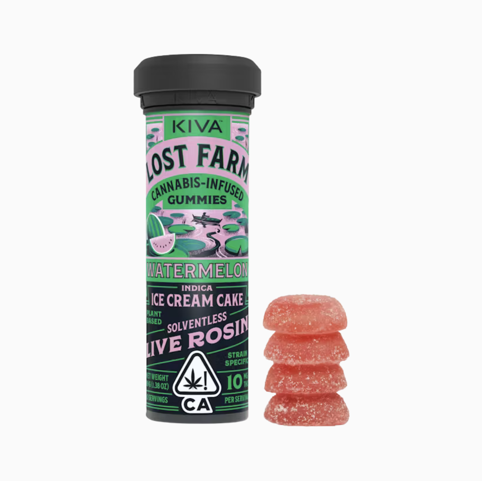 LOST FARM - WATERMELON X ICE CREAM - LIVE ROSIN GUMMIES 10PK 100MG