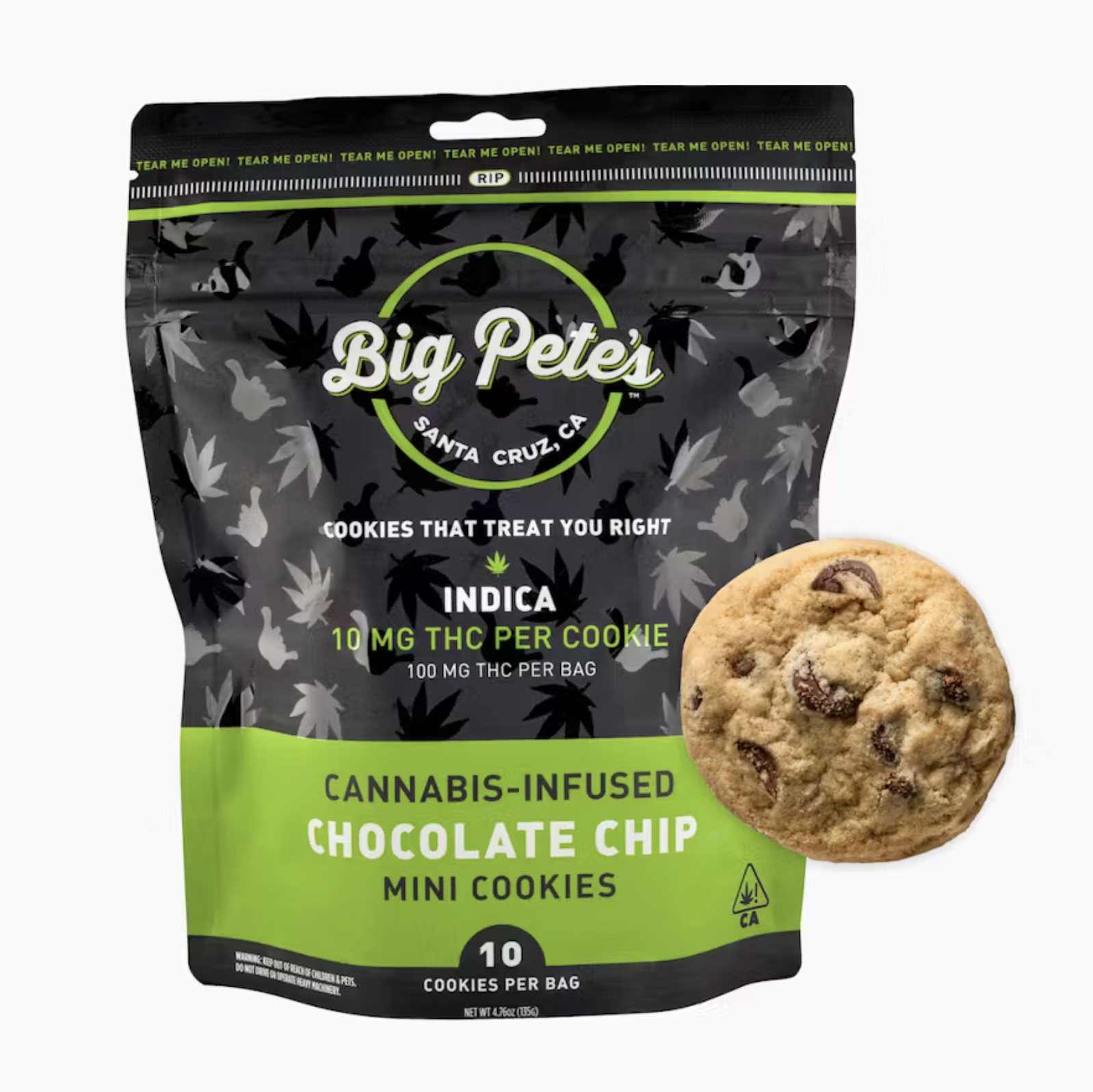 BIG PETES - CHOCOLATE CHIP - 10PK INDICA 100MG