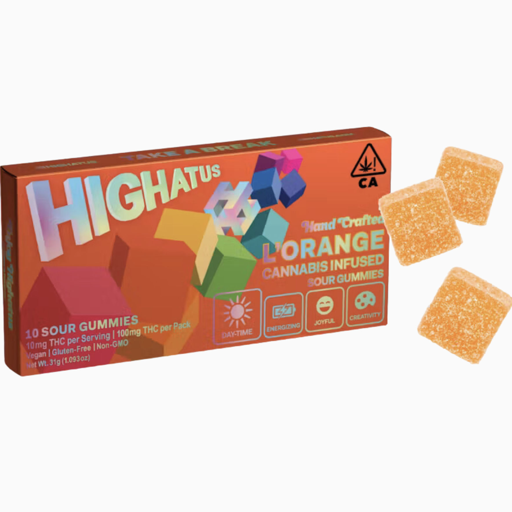 HIGHATUS - L'ORANGE - SOUR GUMMIES 10PK 10MG