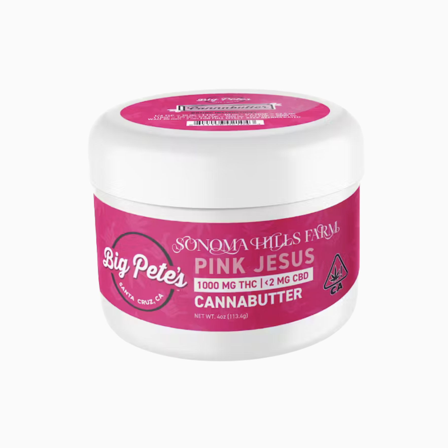 BIG PETES - CANNABUTTER PINK JESUS - JAR 1,000MG THC
