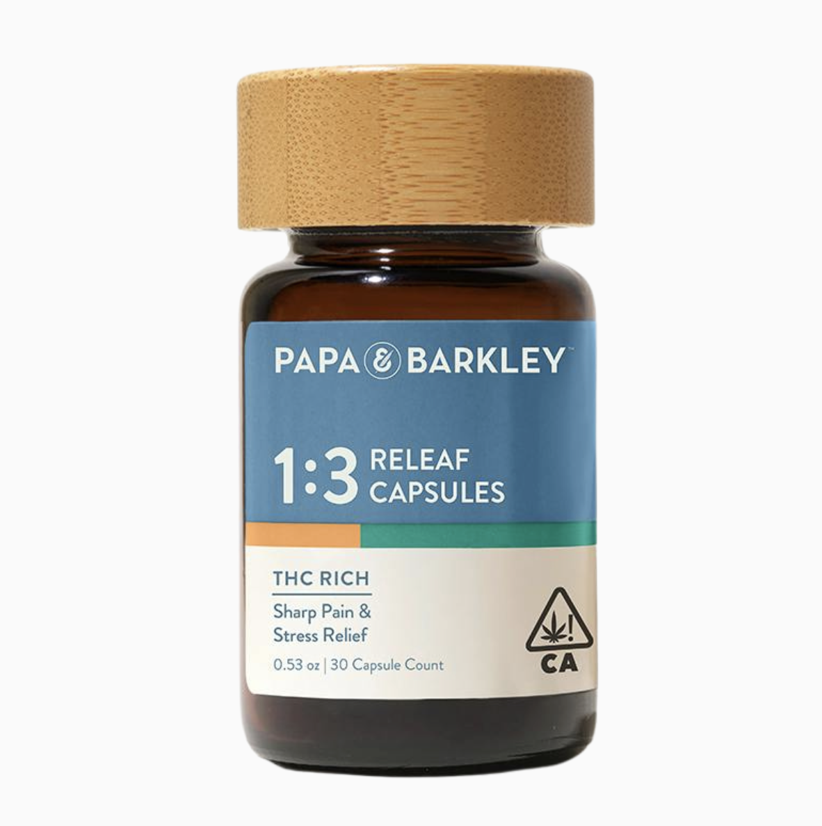 PAPA&BARKLEY - CAPSULES - 1:3 CBD/THC: RELEAF 30CT