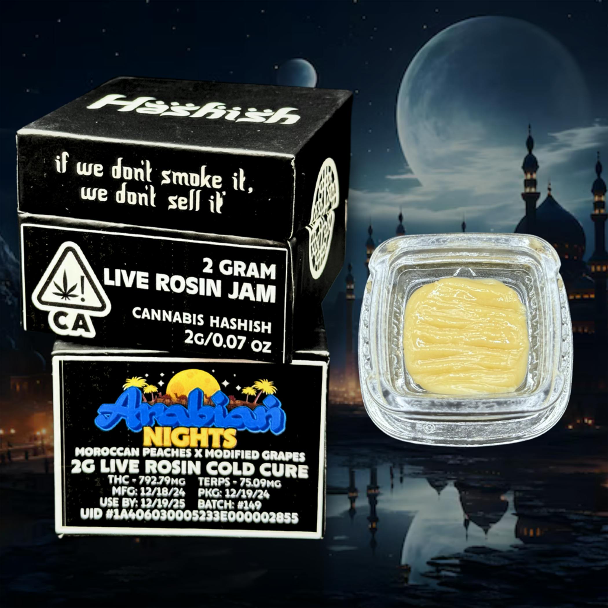 HASHISH ROSIN - ARABIAN NIGHTS - 2G BLACK BOX
