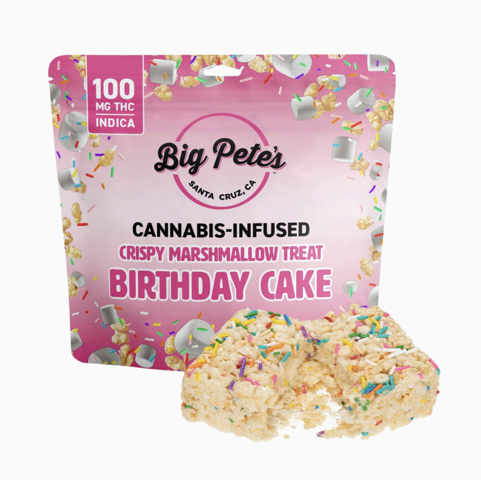 BIG PETES - BIRTHDAY CAKE CRISPY MARSHMALLOW TREAT - INDICA 100MG