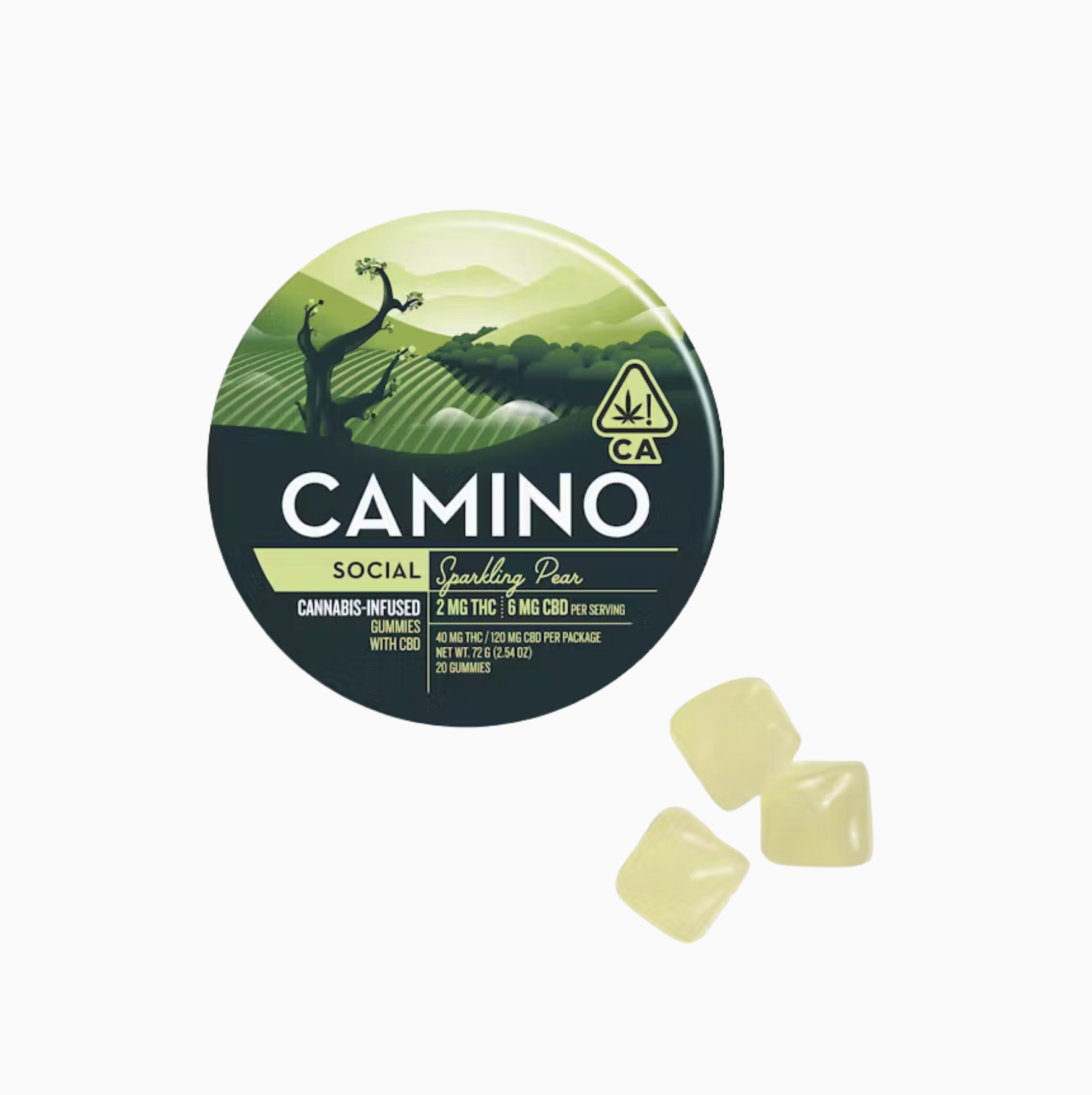 CAMINO - GUMMIES SPARKLING PEAR - GUMMIES CBD 1:3
