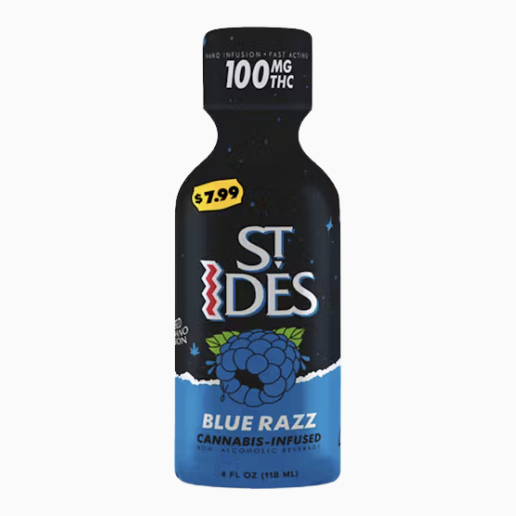 ST IDES - SHOT - BLUE RAZ 4OZ - 100MG