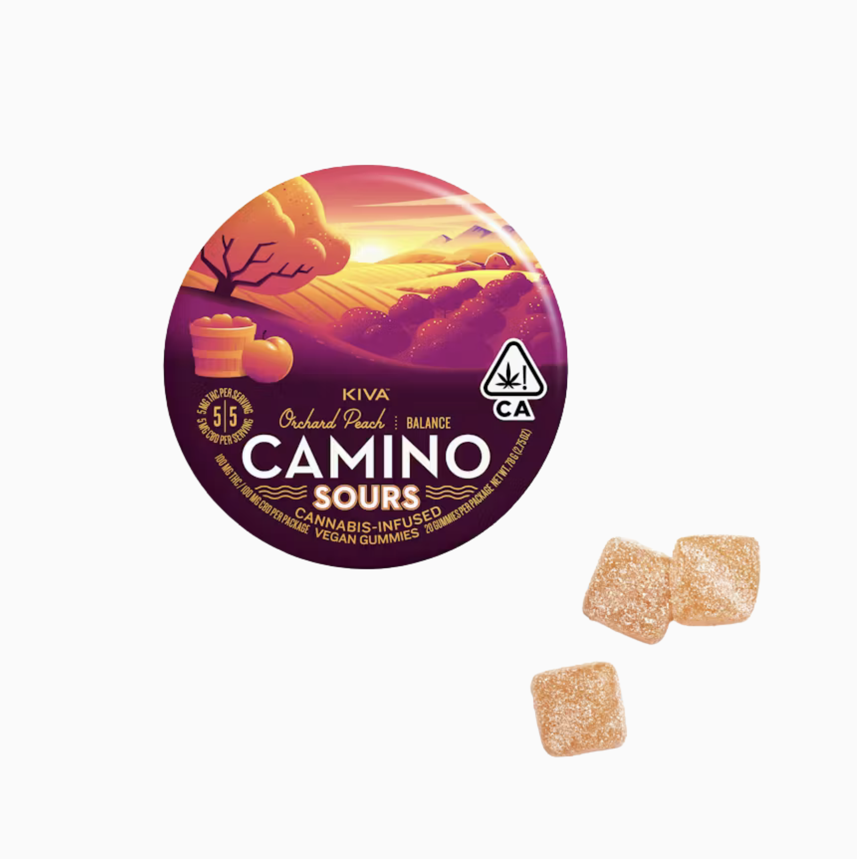 CAMINO - SOURS ORCHARD PEACH - GUMMIES 1:1 20PK 100MG