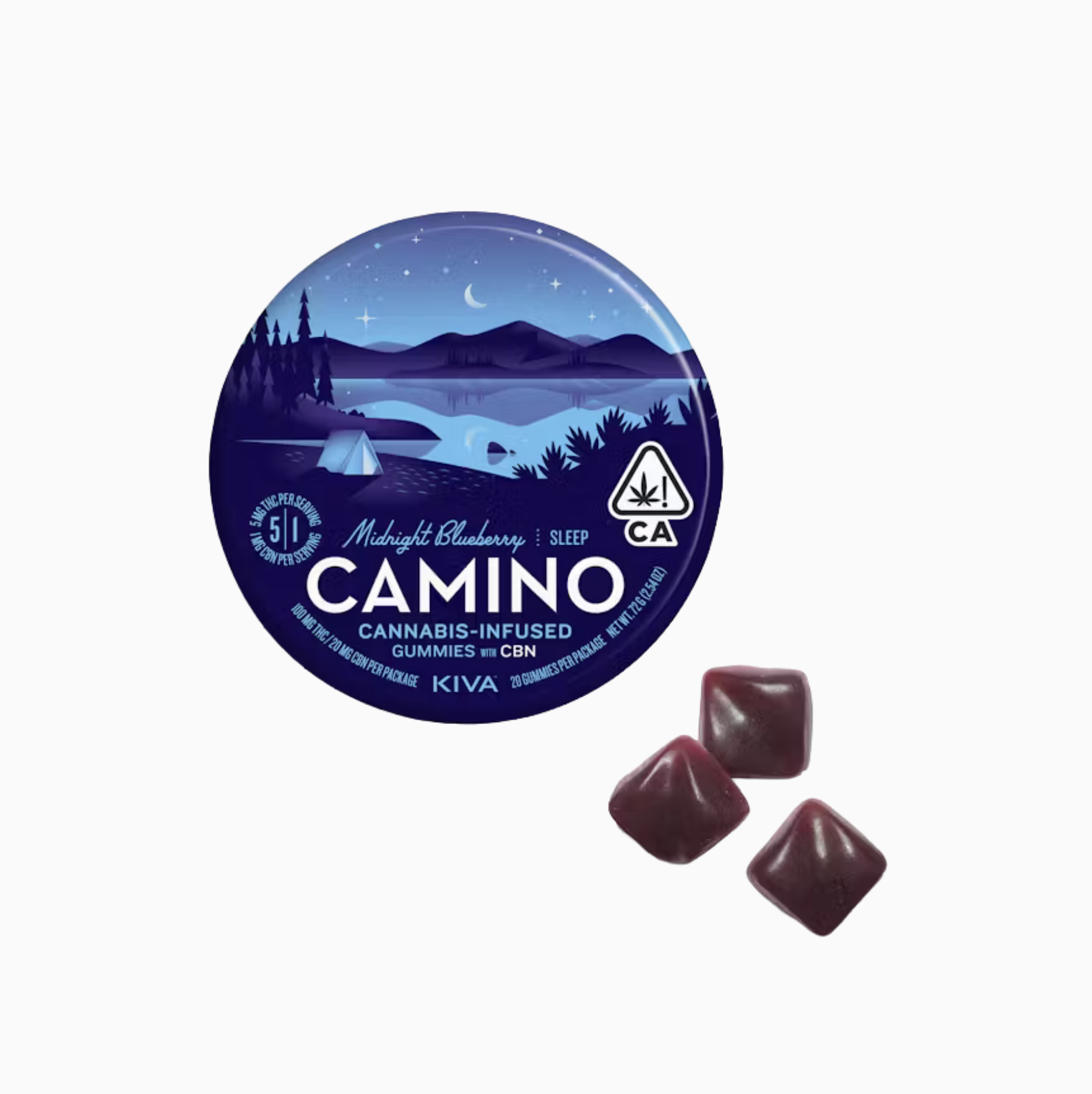 CAMINO - MIDNIGHT BLUEBERRY - GUMMIES CBN 5:1