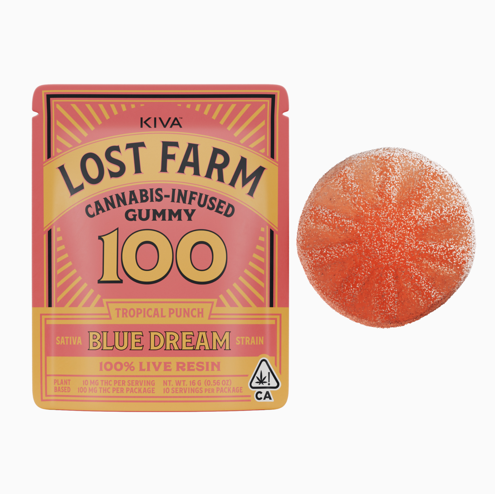 LOST FARM - TROPICAL PUNCH X BLUE DREAM - GUMMY 1PK 100MG