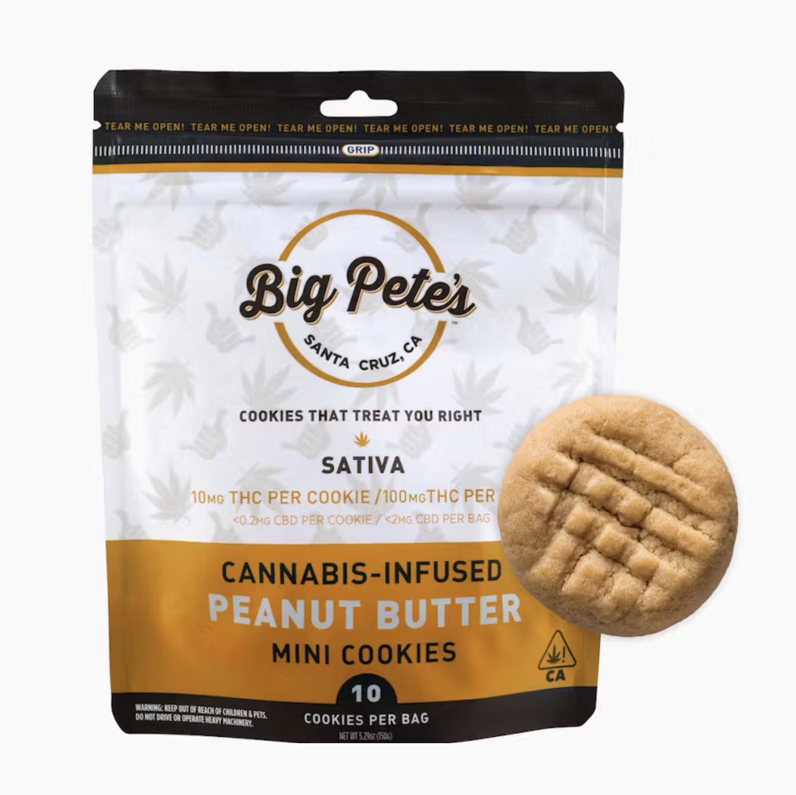 BIG PETES - PEANUT BUTTER - 10PK SATIVA 100MG