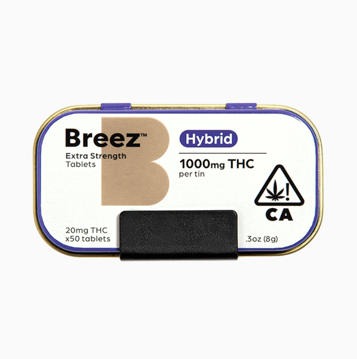 BREEZ - EXTRA STRENGTH HYBRID - TABLET TIN 1000 MG THC