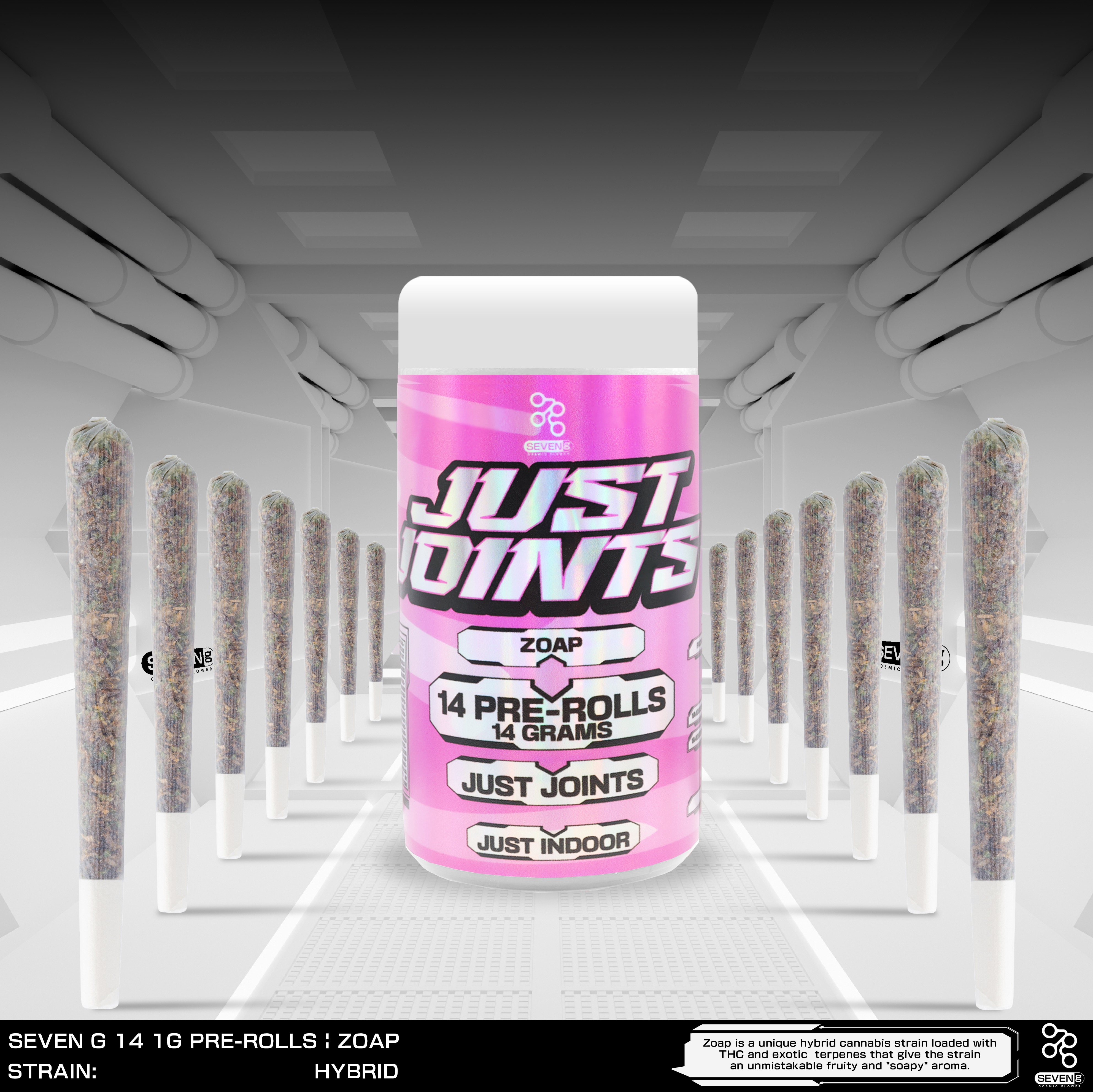 ZOAP HYBRID JUST JOINTS - 14PK PRE-ROLLS - 14G BY SEVEN G