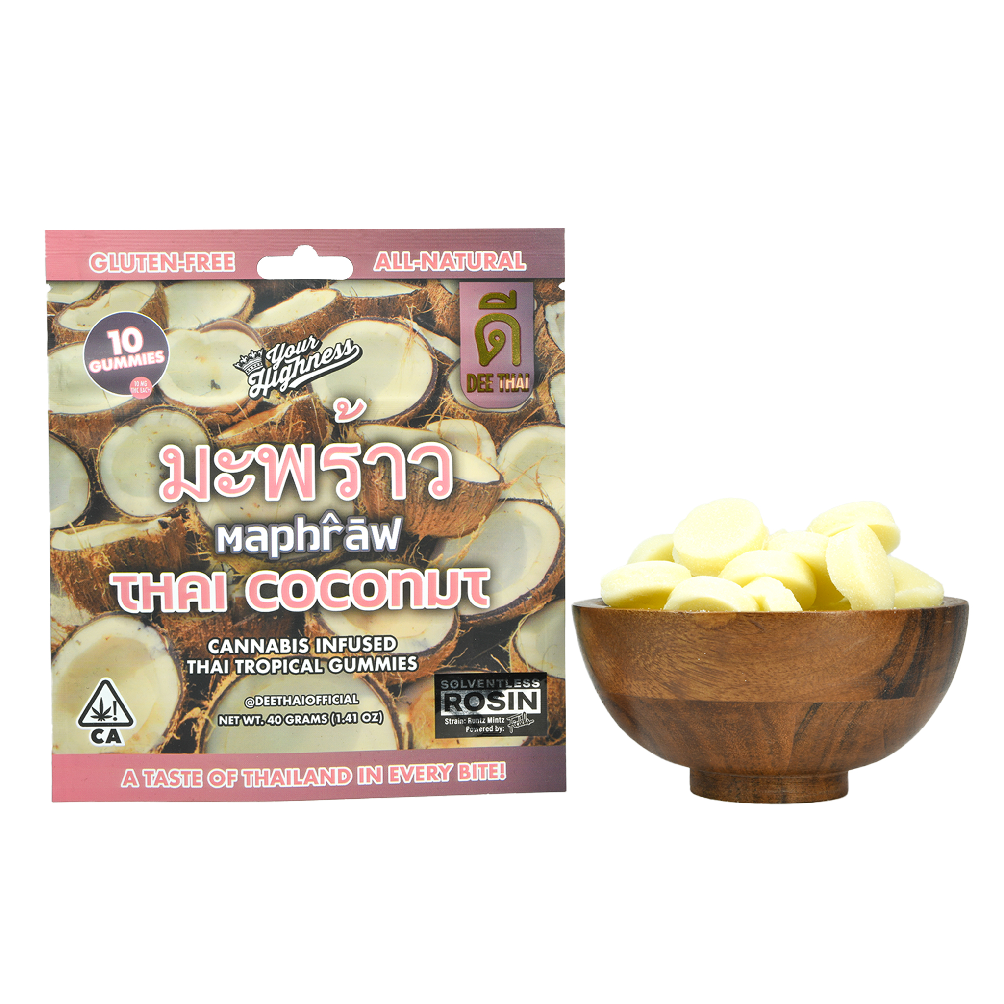 THAI COCONUT GUMMIES - 10MG 10PK
