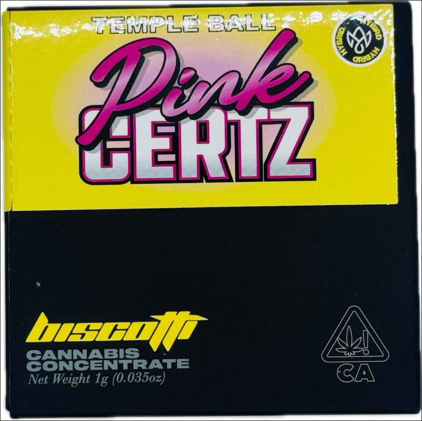 PINK CERTZ 1G HASH TEMPLE BALL