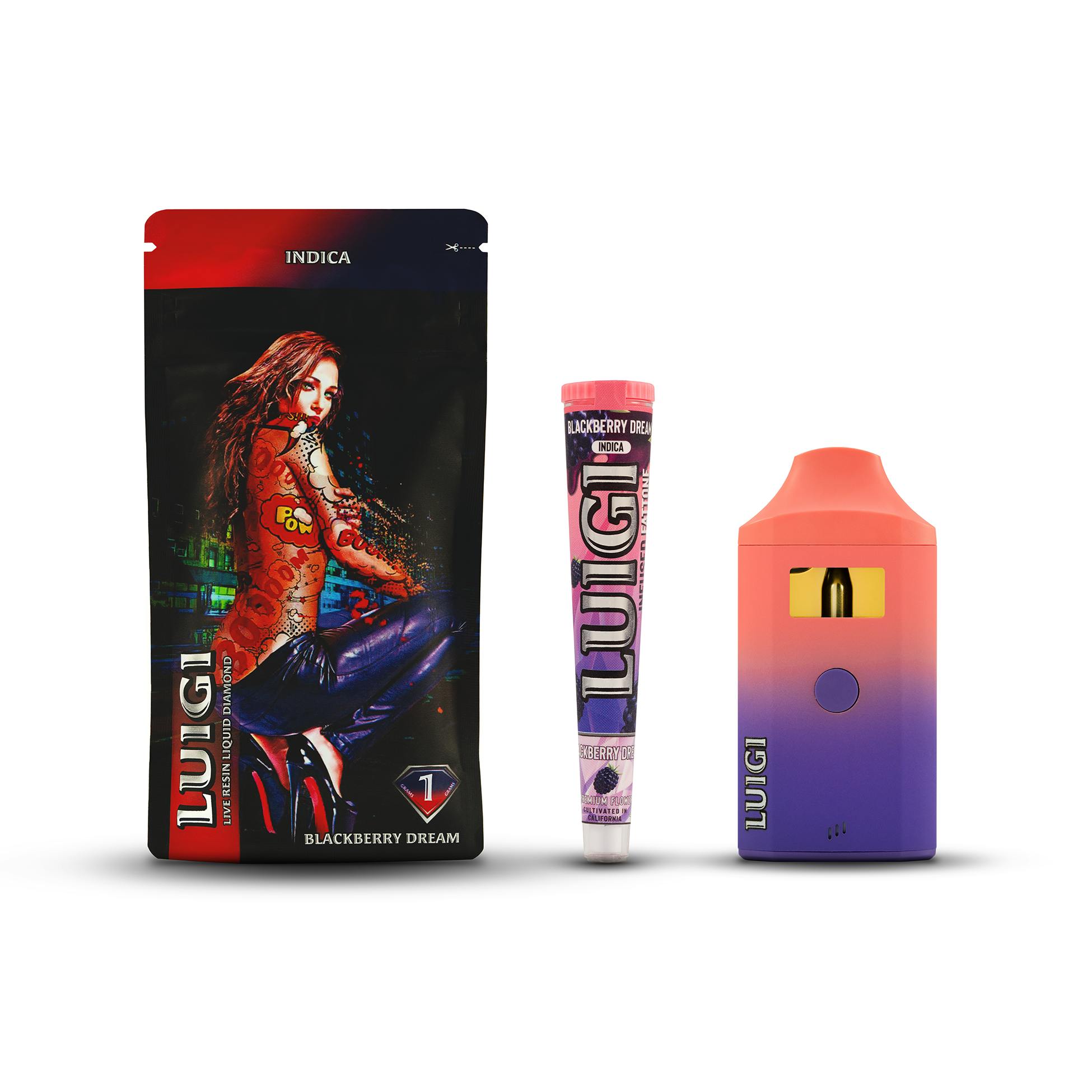 Luigi | BlackBerry Dream | 1g AIO Vape  Premium Cannabis Products Near Me