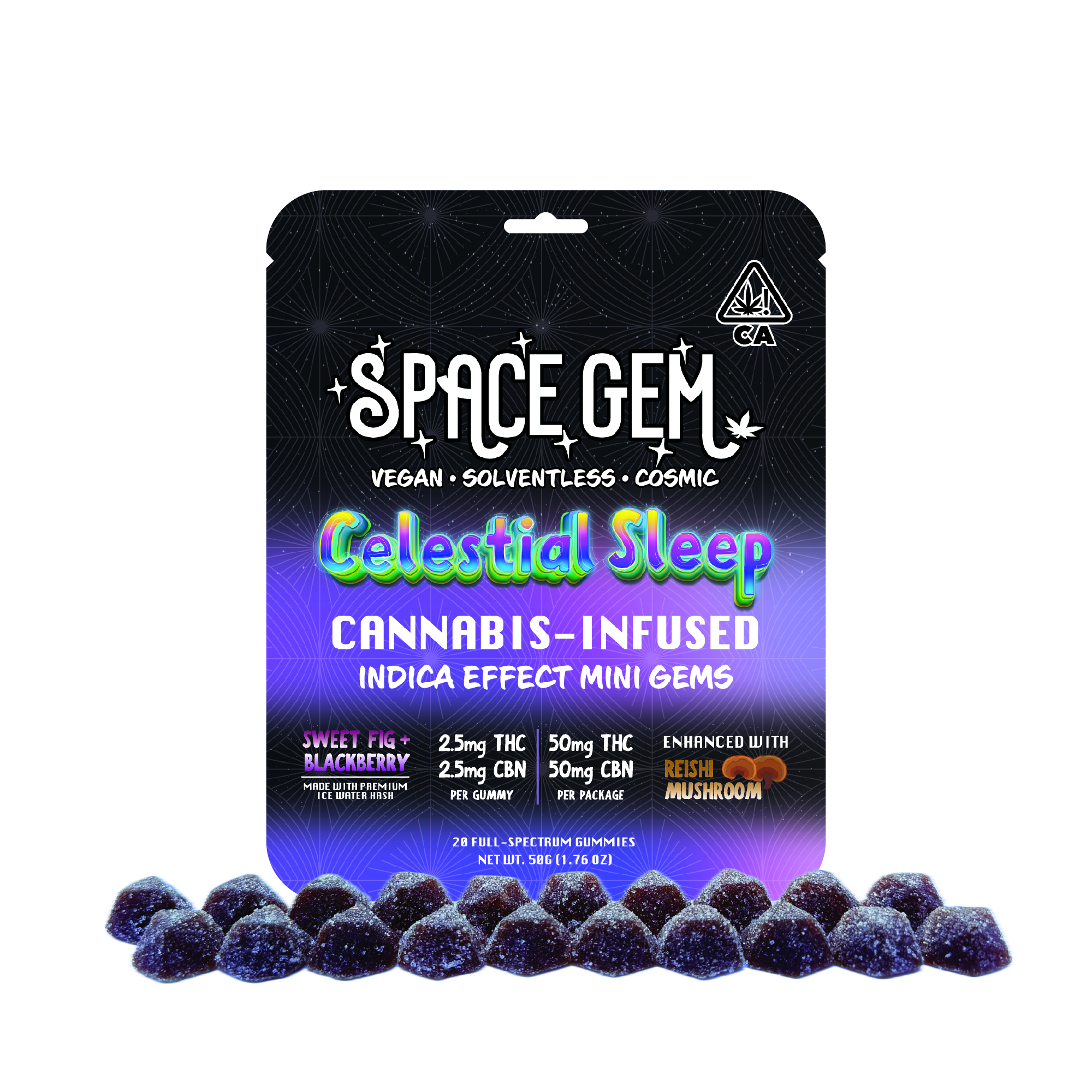 CELESTIAL SLEEP: SWEET FIG & BLACKBERRY MINI GEMS + CBN 1:1