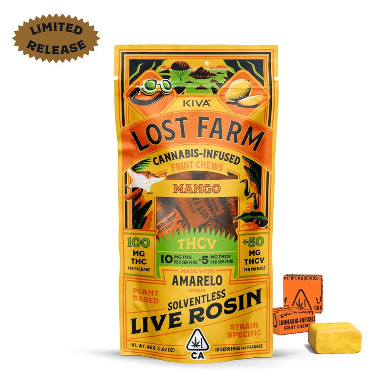 LOST FARM CHEWS MANGO JACK HERER THCV - LIVE ROSIN