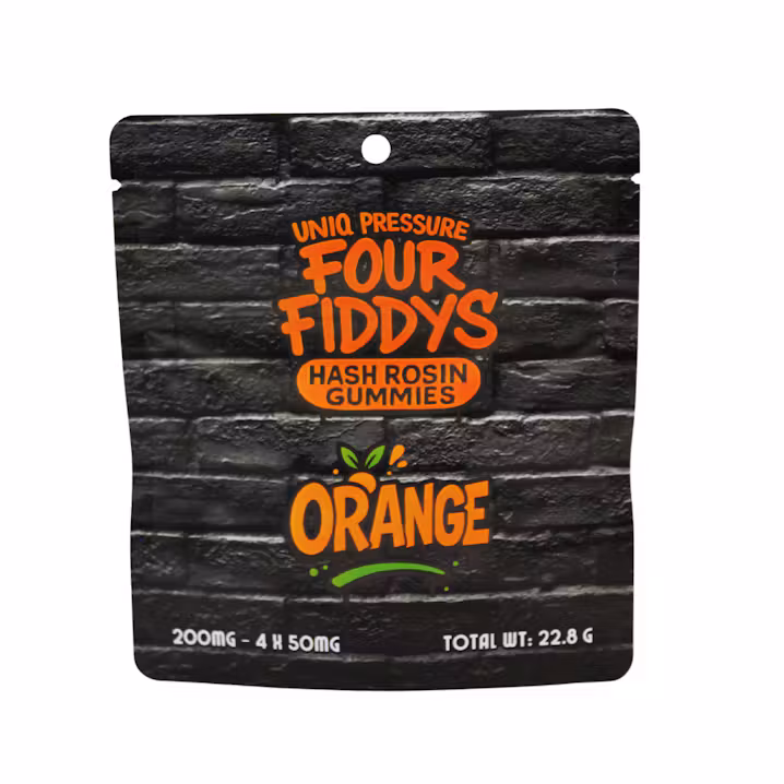 Uniq pressure - ORANGE - FOUR FIDDYS HASH ROSIN GUMMIES 4 X 50MG Main Image