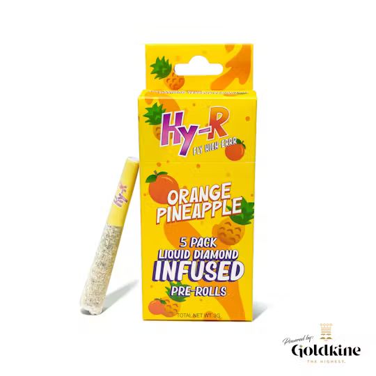 Hy-r - ORANGE PINEAPPLE - 5 PACK X 0.6G INFUSED PREROLLS