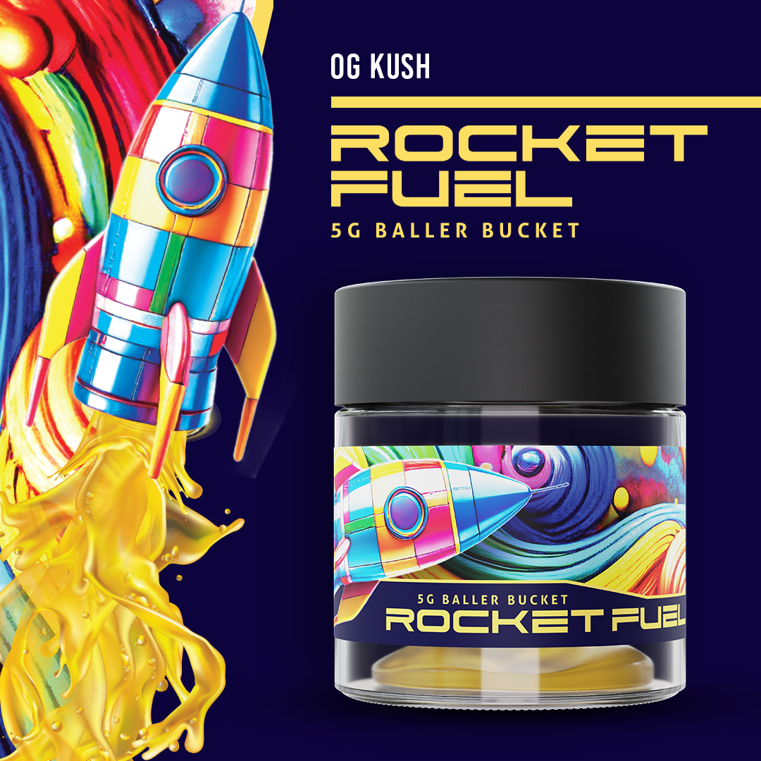 Distro 10 - ROCKET FUEL - OG KUSH 5G LIVE RESIN BALLER BUCKET
