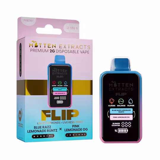 Mitten extracts - BLUE RAZZ/ PINK LEMONADE FLIP 2G DISPOSABLE Main Image
