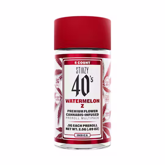 Stiiizy - WATERMELON Z 0.5G X 5 PACK INFUSED PREROLLS Main Image
