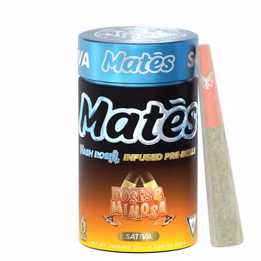 Muha meds - DOSES & MIMOSA .6G X 5PK HASH ROSIN INFUSED PREROLLS Main Image
