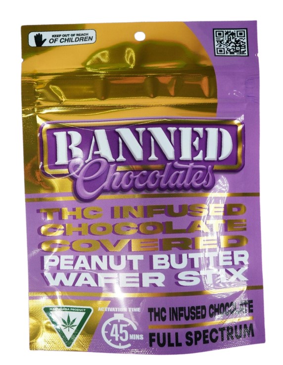 Banned - PEANUT BUTTER WAFER STIX 200MG 3PK