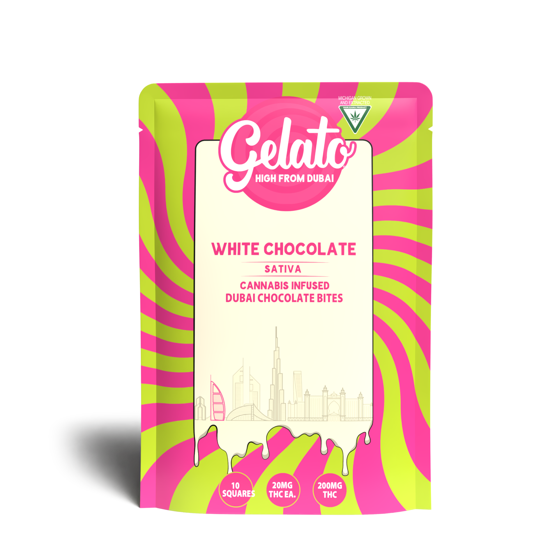 Gelato - DUBAI BITES - WHITE CHOCOLATE 10 X 20MG