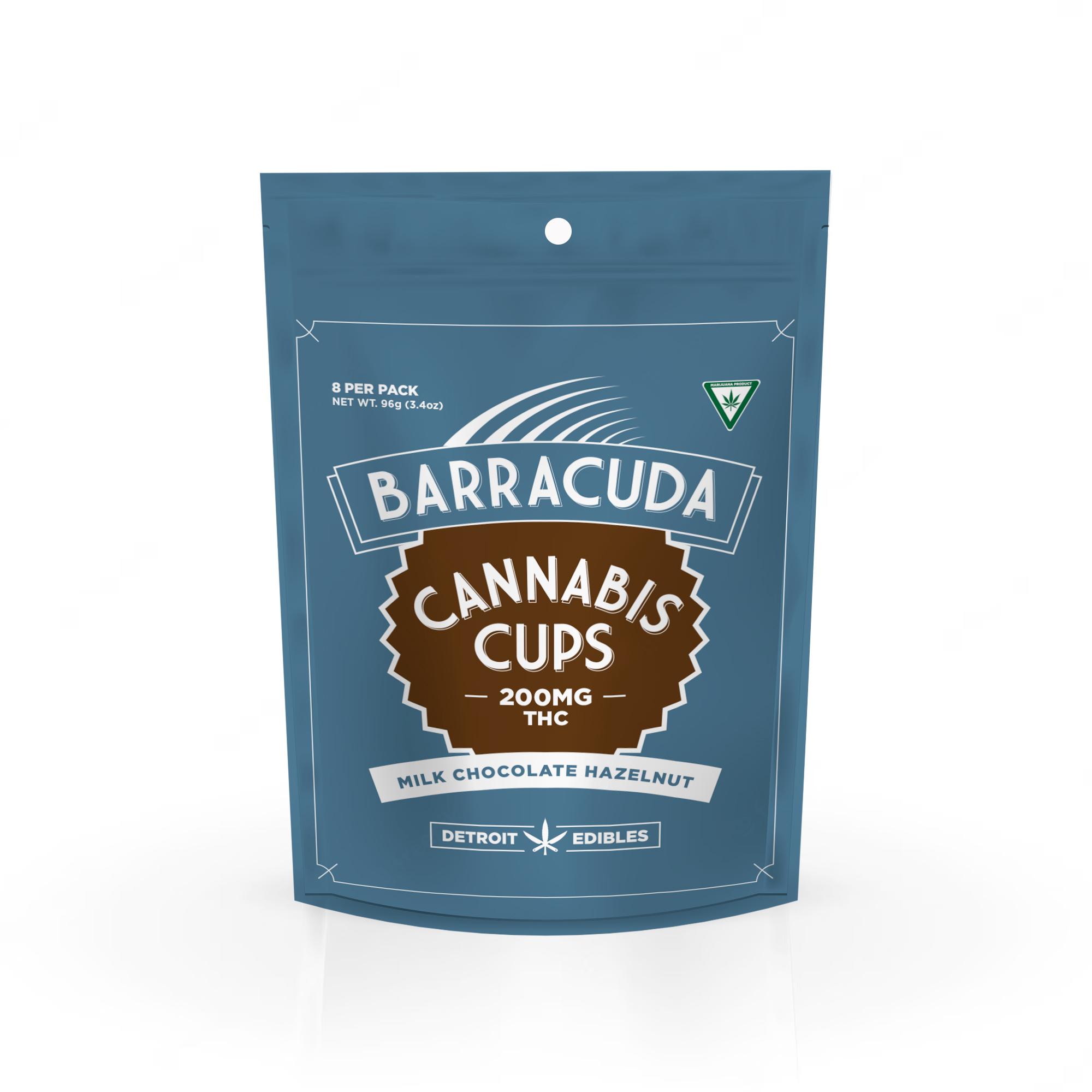 Detroit edibles - BARRACUDA CUPS - MILK CHOCOLATE HAZELNUT 10 X 20MG